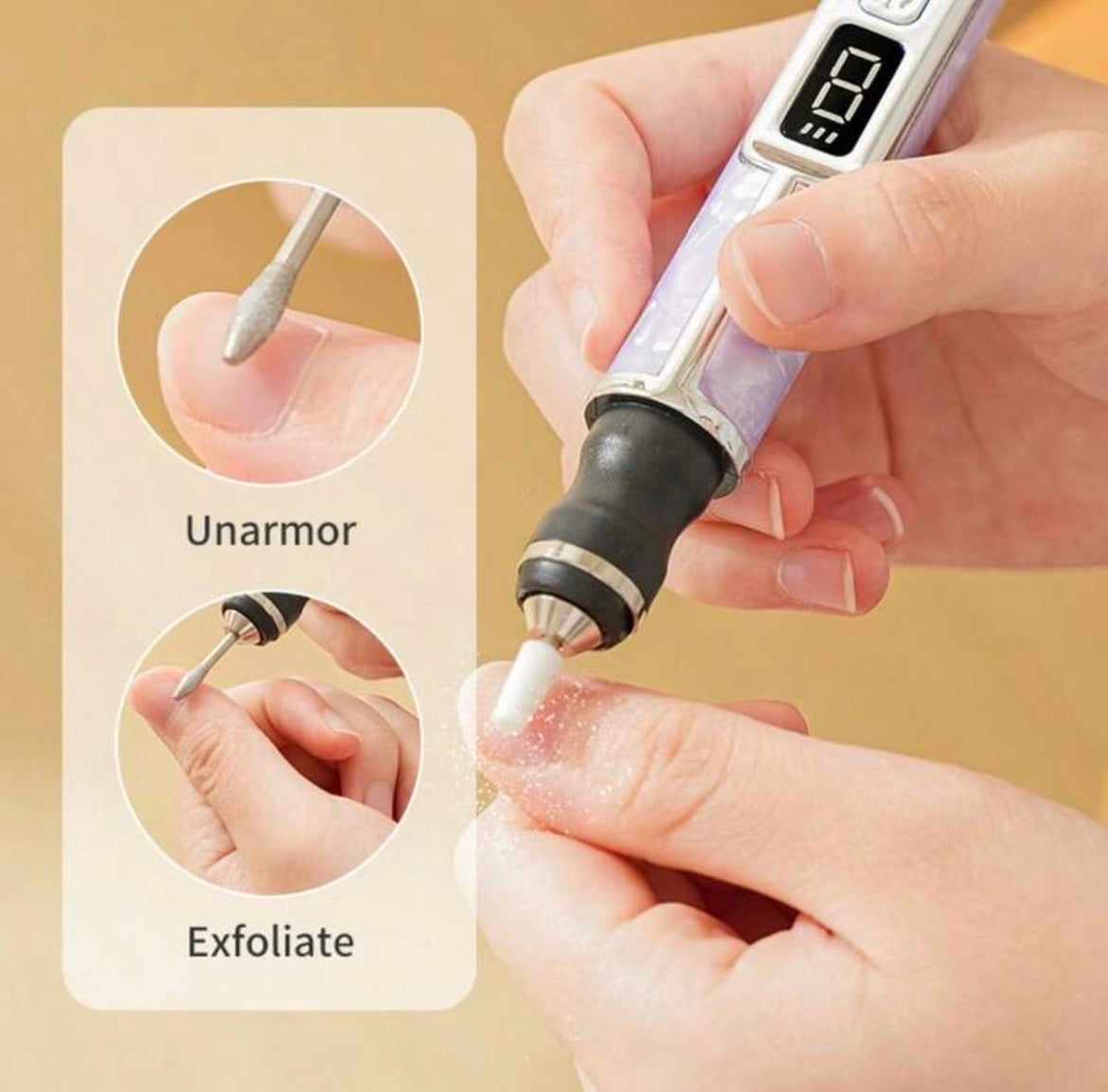 GANLAIX USB Rechargeable Electric Nail Drill – Portable Nail File & Polishing Tool