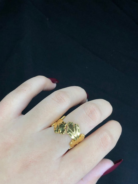 Bohemian Feather Open Ring – Adjustable Feather Design Fashion Ring