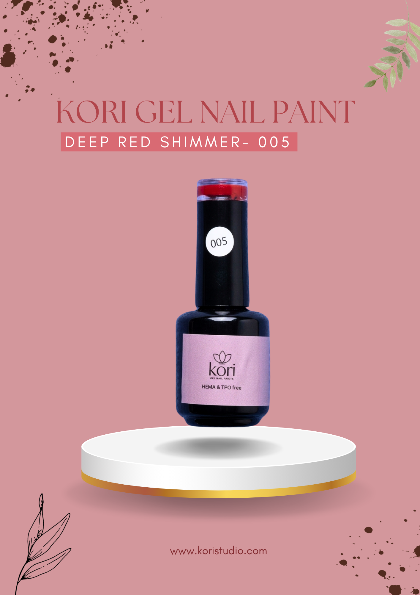 Kōri Glitter Gel Nail Paints | Long-Lasting Salon Formula | HEMA & TPO Free | 15 ml