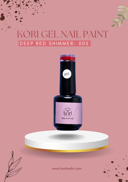Kōri Glitter Gel Nail Paints | Long-Lasting Salon Formula | HEMA & TPO Free | 15 ml