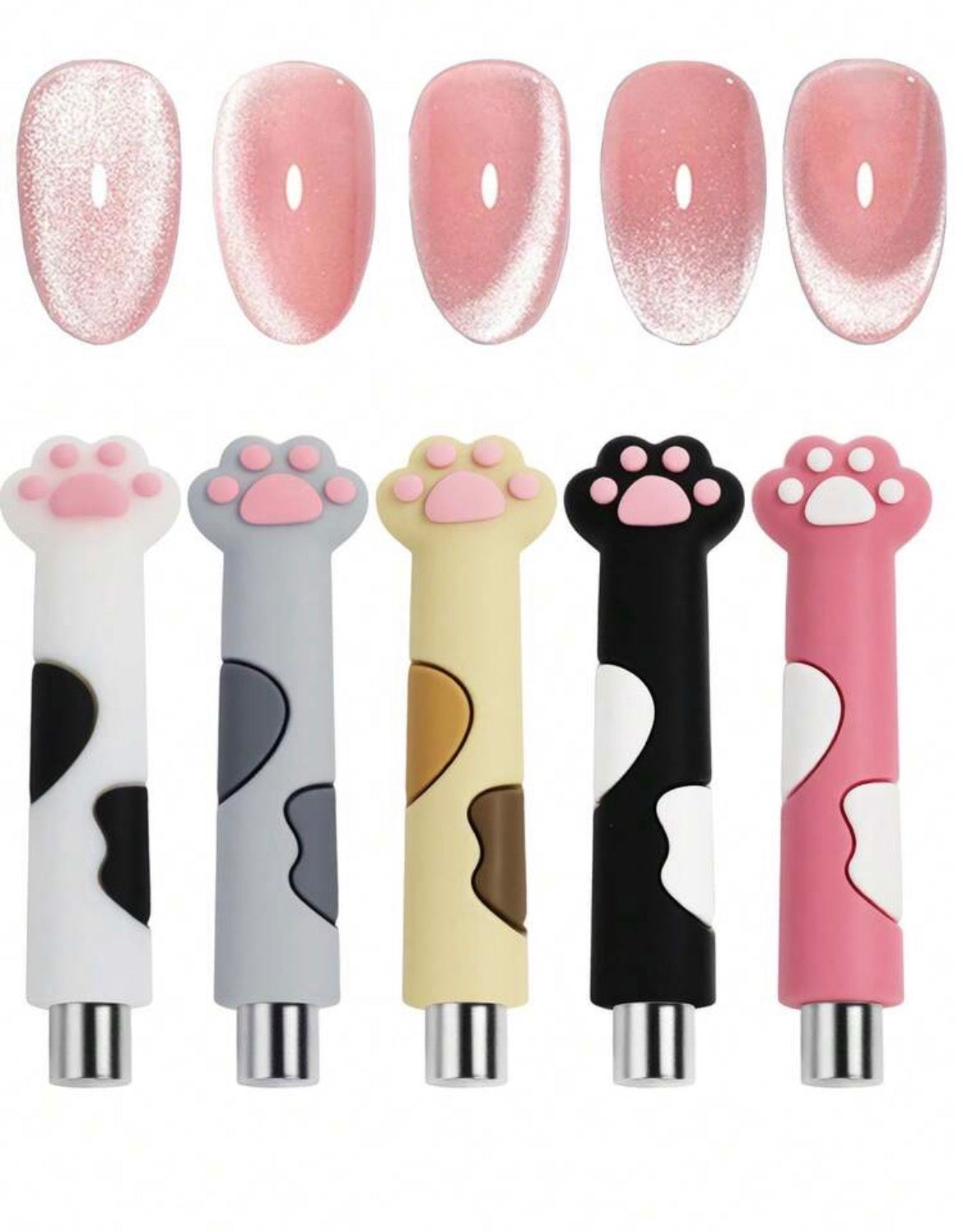 Cat claw nail magnet. Cylindrical cateye effect