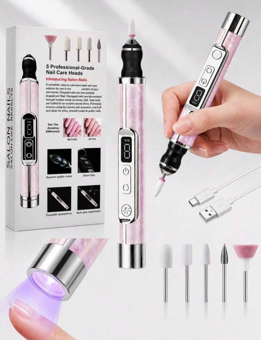 GANLAIX USB Rechargeable Electric Nail Drill – Portable Nail File & Polishing Tool