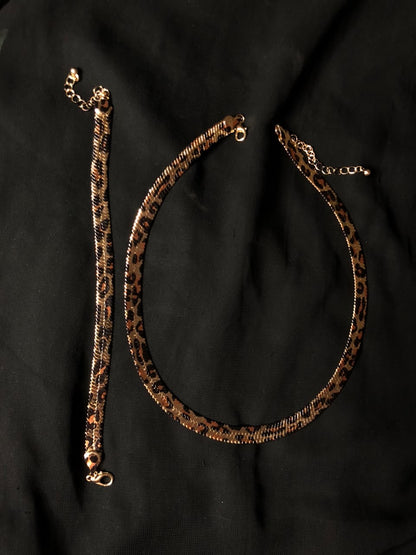 Leopard Print Jewelry Set – Stylish Animal Print Fashion Accessories