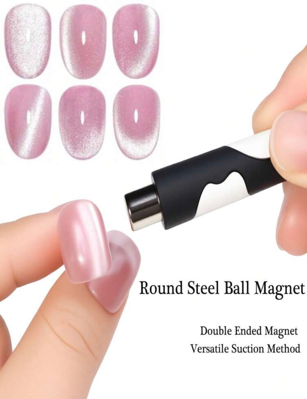 Cat claw nail magnet. Cylindrical cateye effect