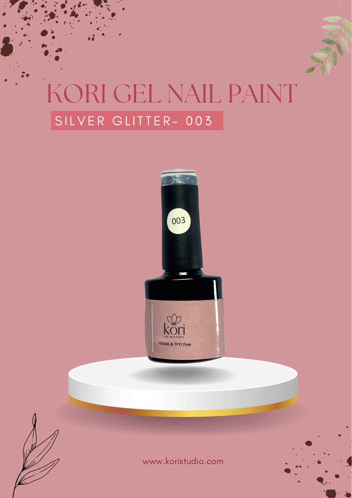 Kōri Gel Nail Paints | Dazzling Sparkle & Shine | Professional Gel Formula | 10ml