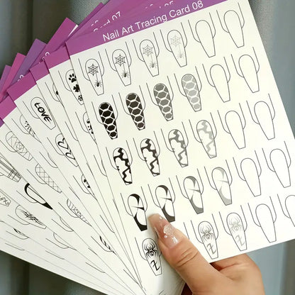 Nail Art Tracing Sheets – Practice & Design Template for Nail Artists