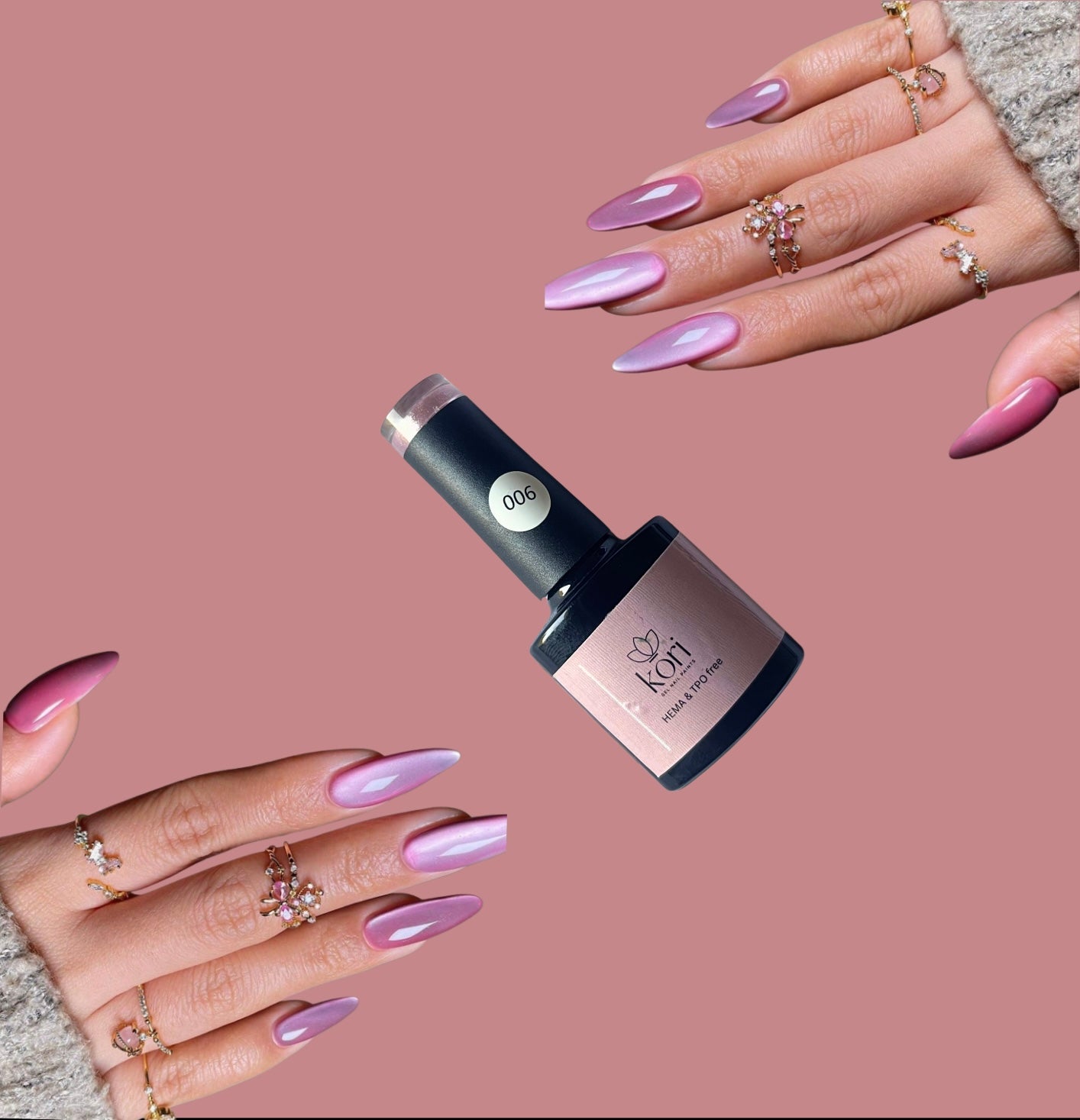Kōri 9D Cat Eye Gel Nail Paints | Magnetic Multi-Dimensional Effect | Salon-Quality Formula | 8ml