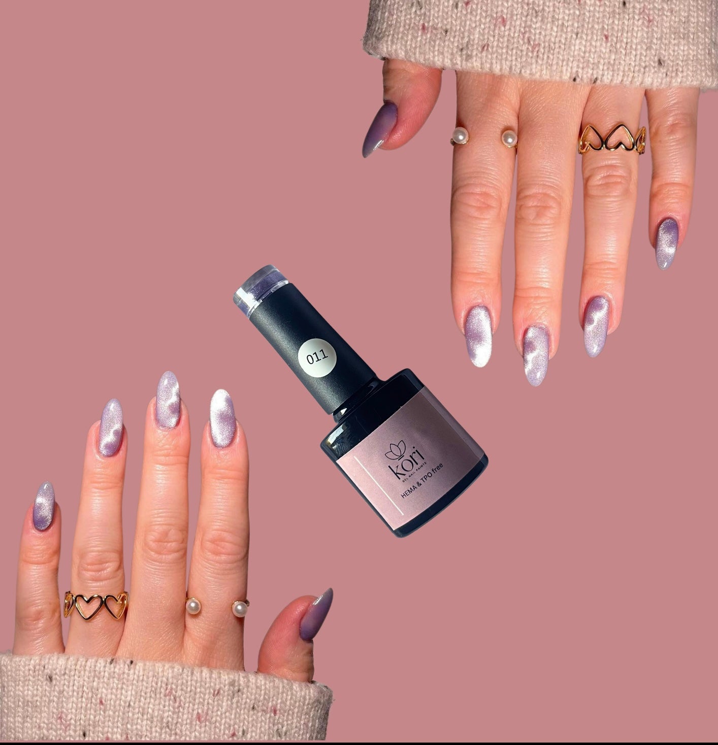 Kōri 9D Cat Eye Gel Nail Paints | Magnetic Multi-Dimensional Effect | Salon-Quality Formula | 8ml