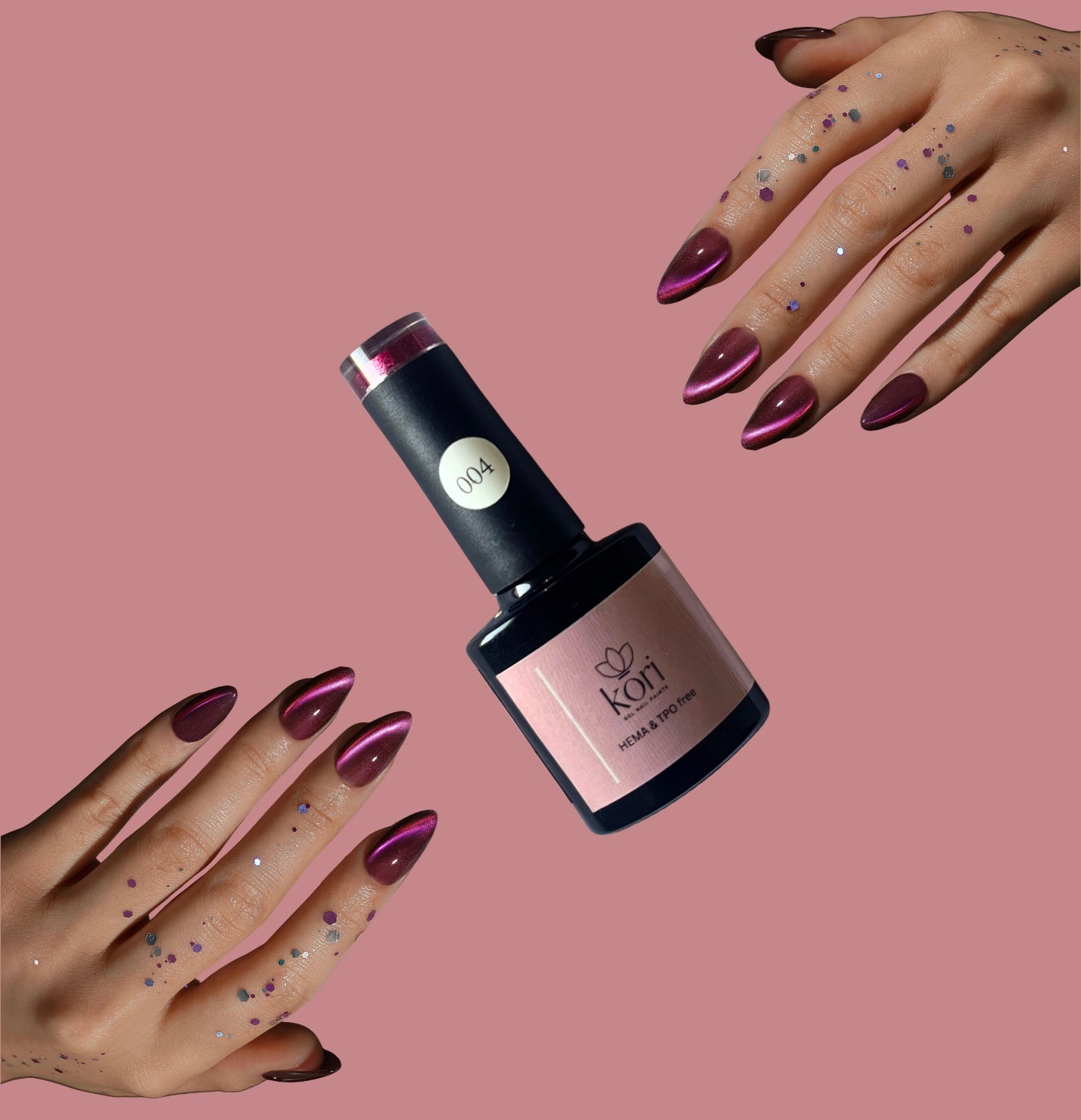 Kōri 9D Cat Eye Gel Nail Paints | Magnetic Multi-Dimensional Effect | Salon-Quality Formula | 8ml