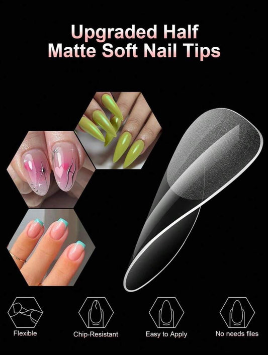 120 pcs short medium long almond acrylic fake nails