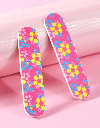 Colorful Leopard Nail Files & Sided Buffer Blocks – Nail Shaping & Polishing Set/ per piece