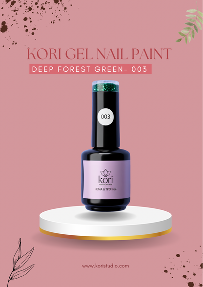Kōri Glitter Gel Nail Paints | Long-Lasting Salon Formula | HEMA & TPO Free | 15 ml