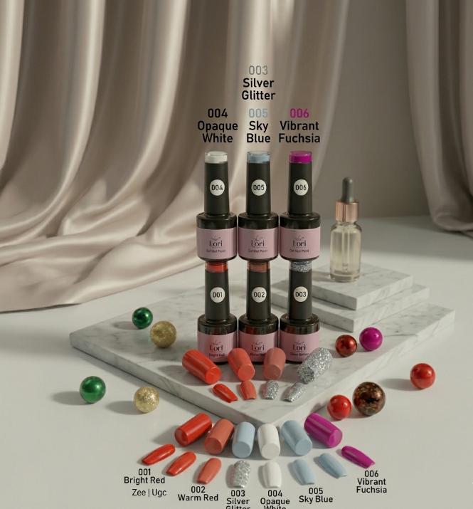 Kōri Gel Nail Paints | Dazzling Sparkle & Shine | Professional Gel Formula | 10ml